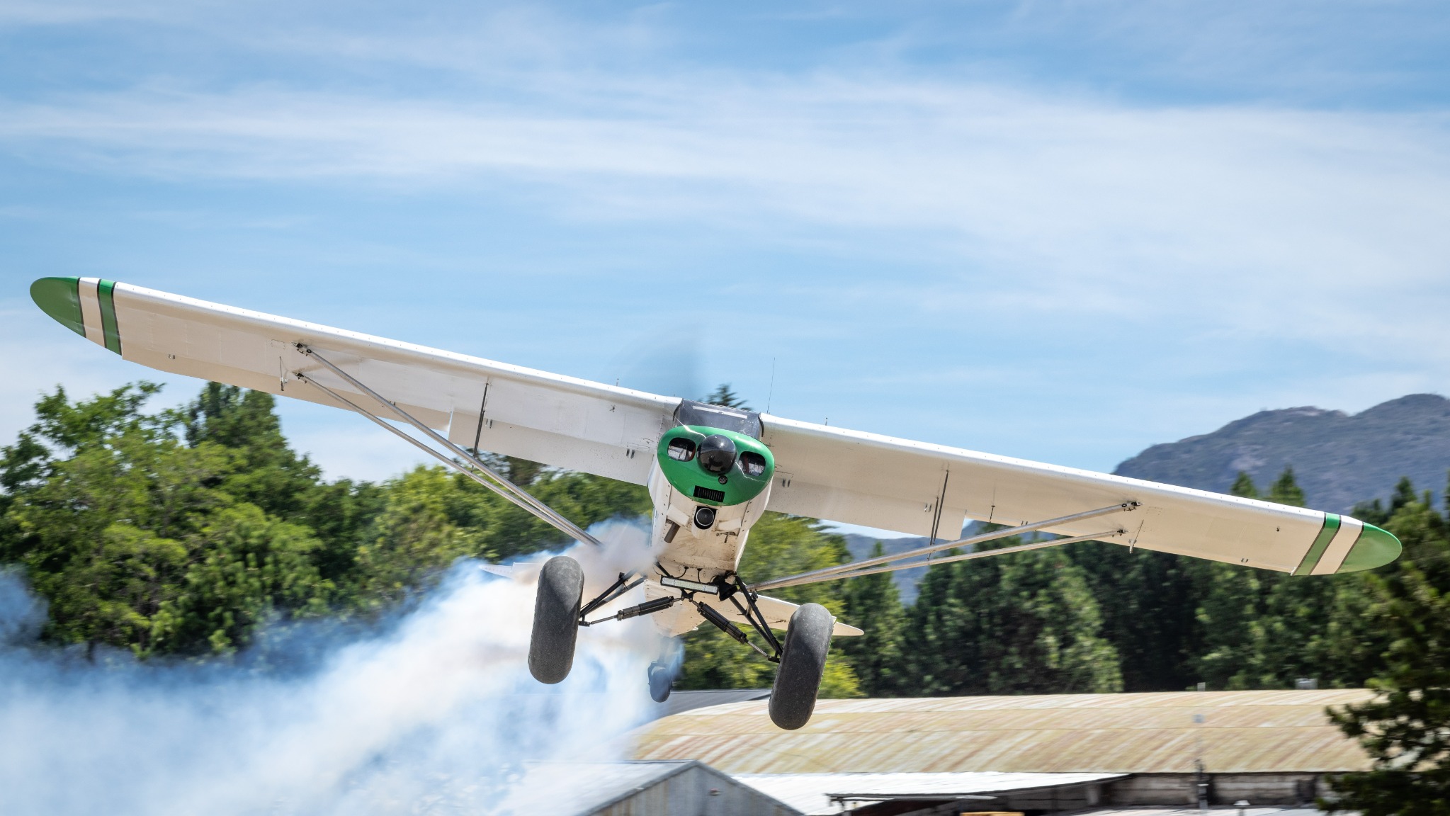 Avión Bush plane subiendo
